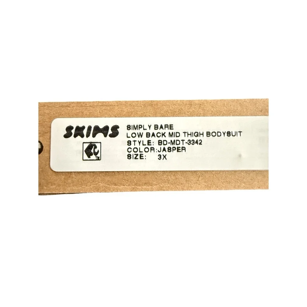 Skims Simply Bare Low Back Mid Thigh Bodysuit - NEW - Jasper - 3XL